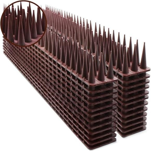 Defender Bird Spikes for Pigeon- 24pack [34FT], Brown, L17.7XW1.57XH1.42 In - Picture 1 of 7